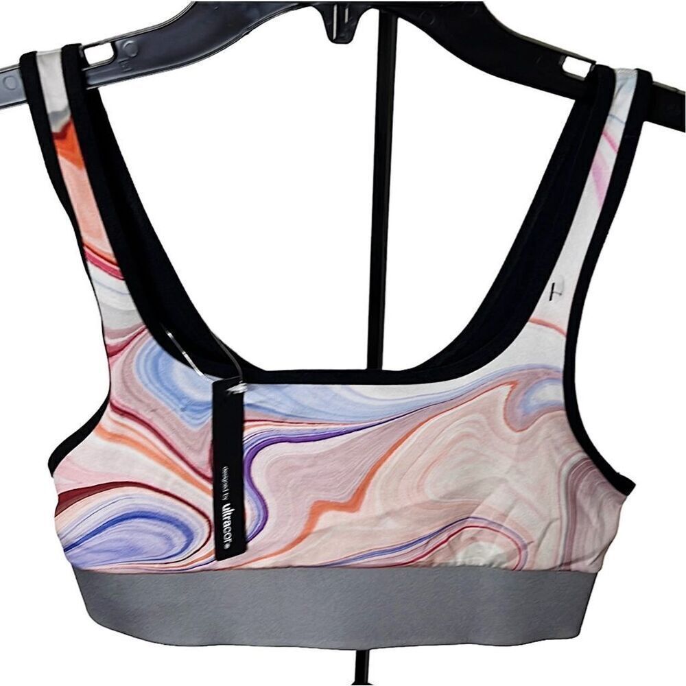 COR Designed by Ultracor Gray Swirl Sports Bra NWT Size Small